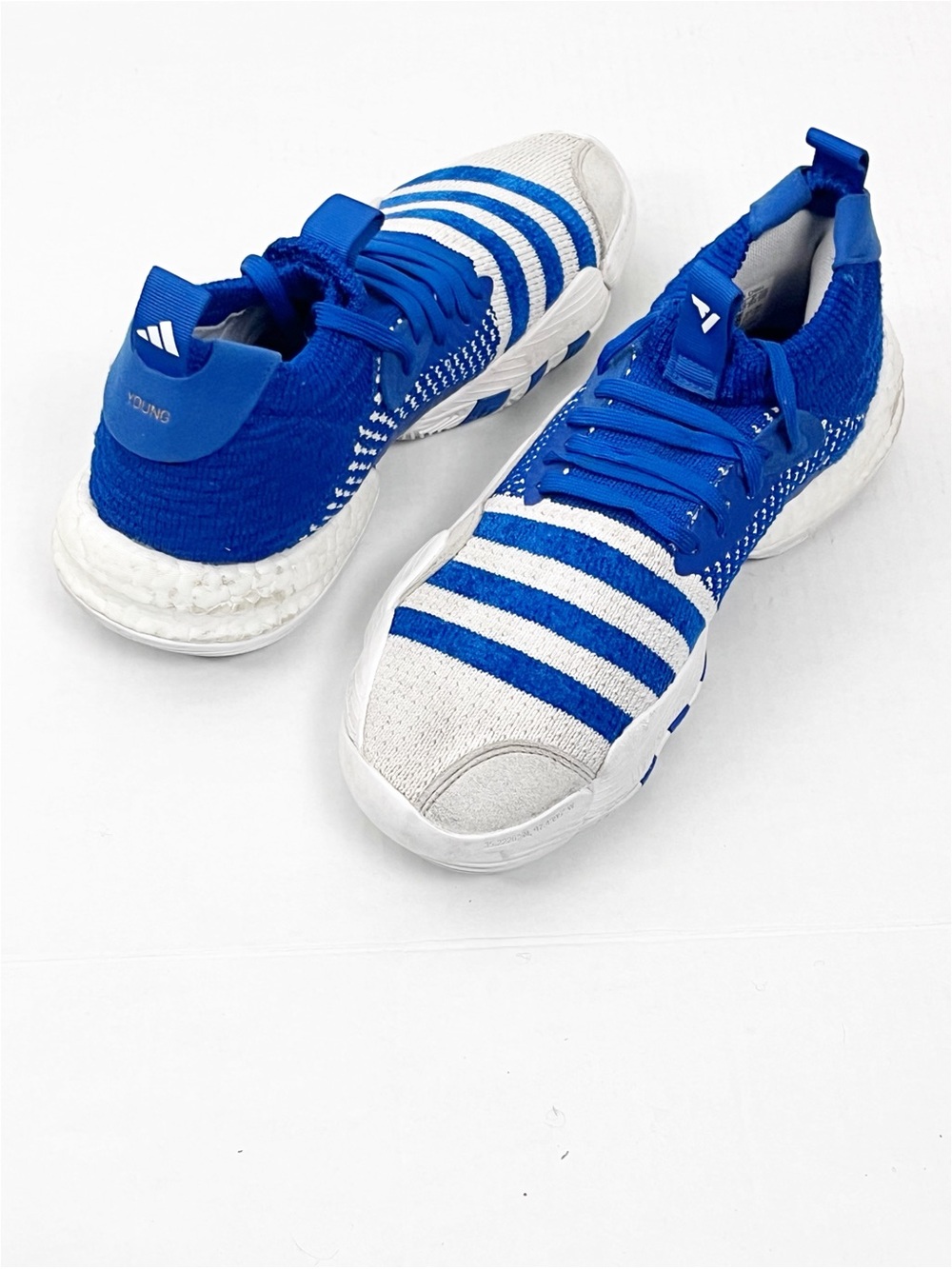 ADIDAS Trae Young 2 Royal Blue White Lace Up Trainer Sneakers Size 7 Basketball
